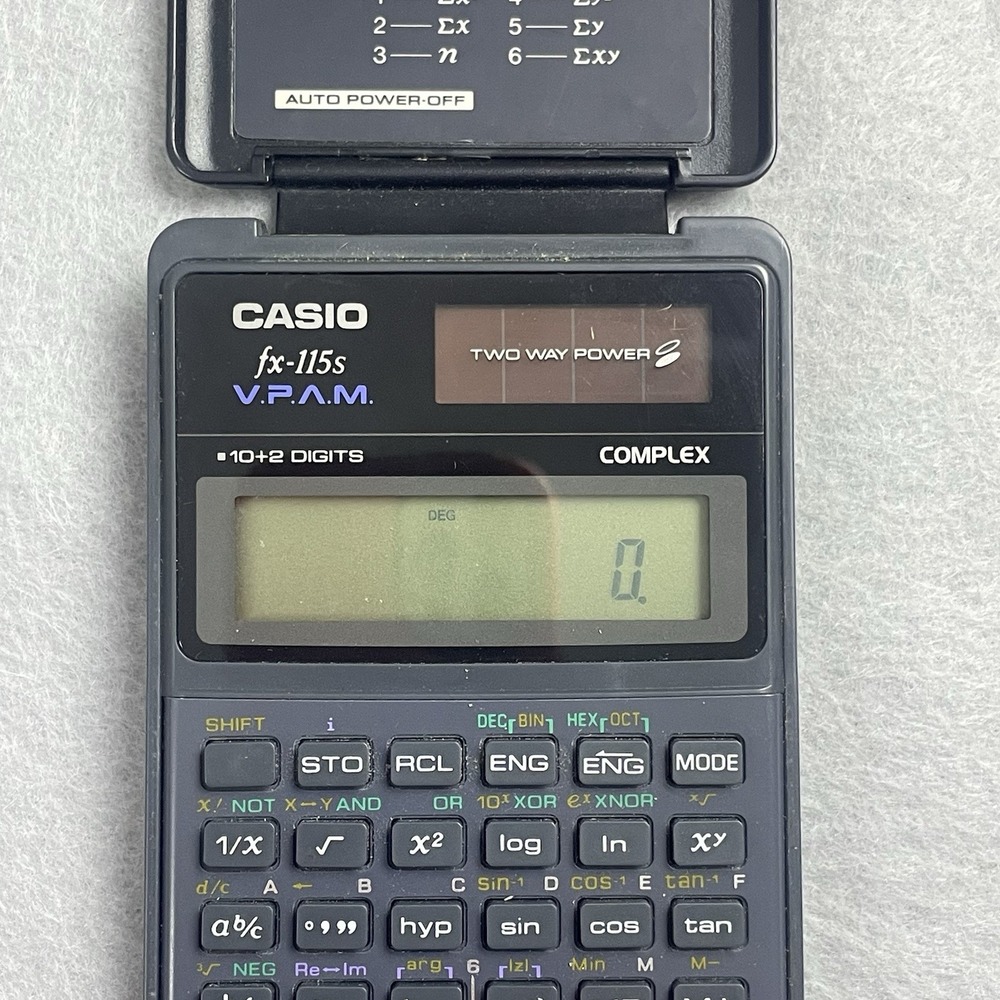 Casio fx-115s‎ V.P.A.M. Scientific Calculator Two Way Power Complex Vintage - Picture 2 of 9